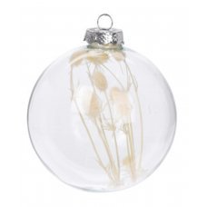 Χριστουγεννιάτικη Μπάλα Γυάλινη Διάφανη - Σιτάρι (10cm)